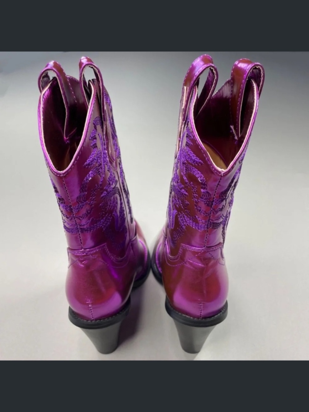 NEW Billini Boots Womens 7 purple black Sergio cowboy cowgirl western festival - Picture 5 of 13